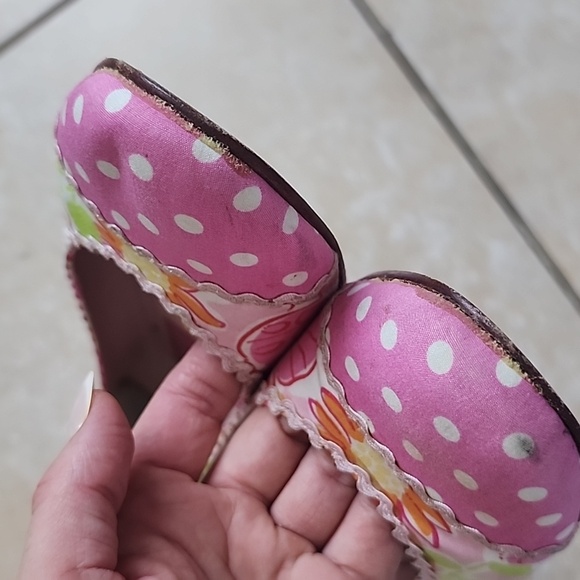 Lilly Pulitzer Pink and Green Ballet Flats Size 8 - Picture 3 of 10